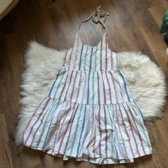 AMERICAN EAGLE Striped Halter Smocked Dress - Picture 3 of 6